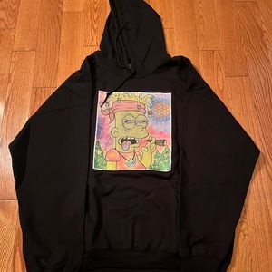 Bart Simpson Hood Black.  XL Never worn. Brand New.